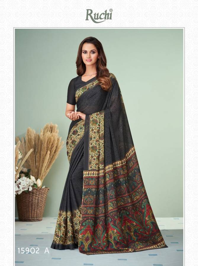Avantika Silk Printed Designer Regular Wear Silk Georgette Latest Saree Collection 
